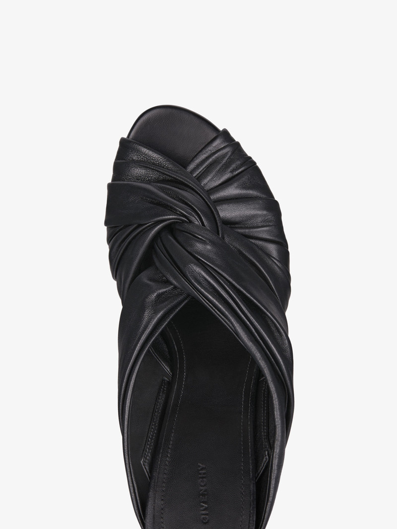 TWIST MULES IN LEATHER 6