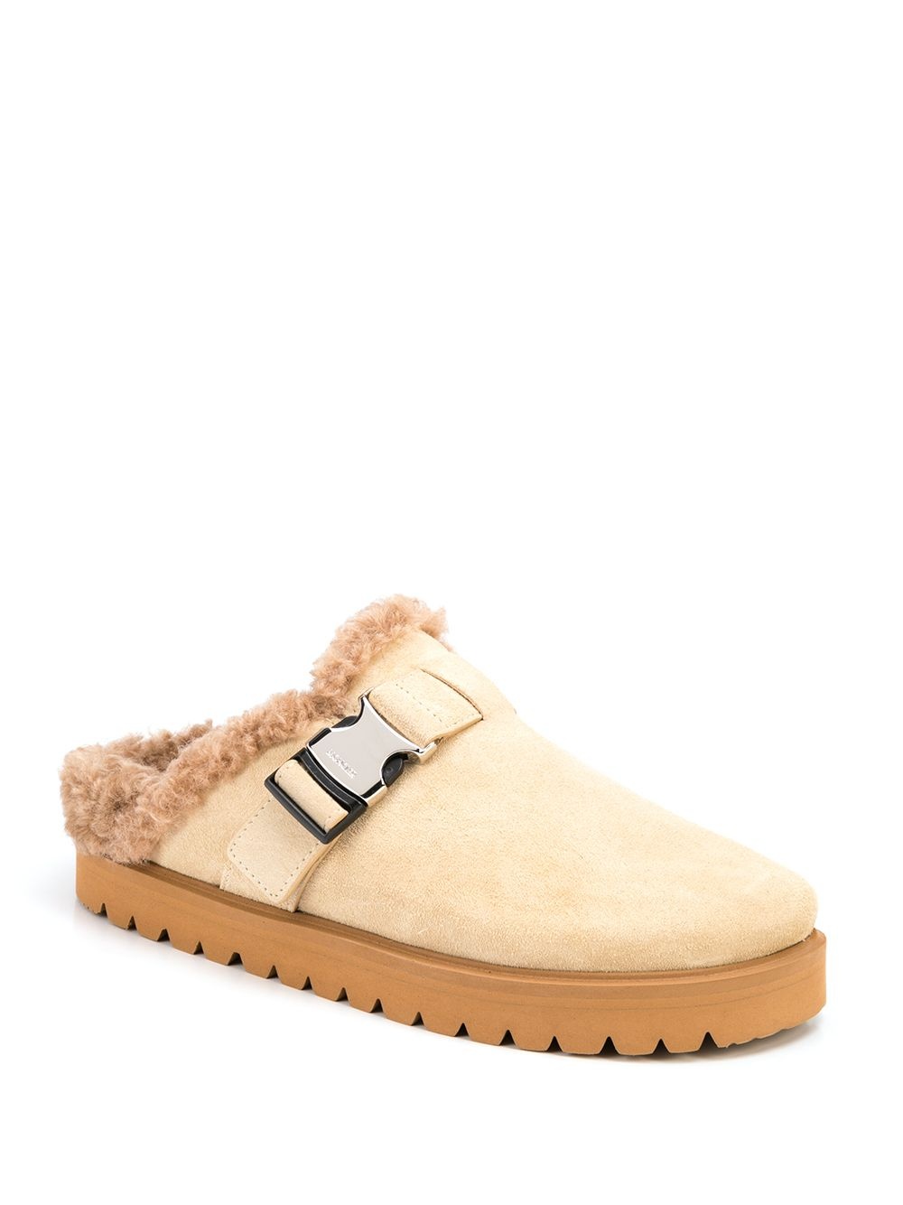 buckle-detail round-toe mules - 2