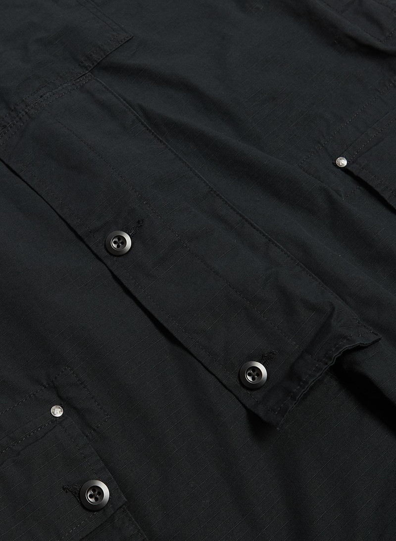 Naval Dungaree in Black (Cotton Ripstop) 9