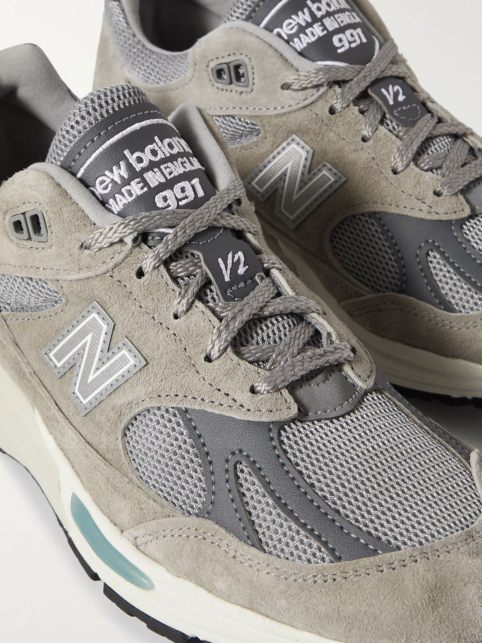 991v2 Suede and Mesh Sneakers Gray - 6