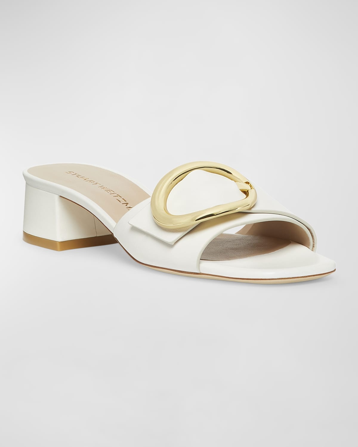 Benni Calfskin Buckle Mule Sandals - 2