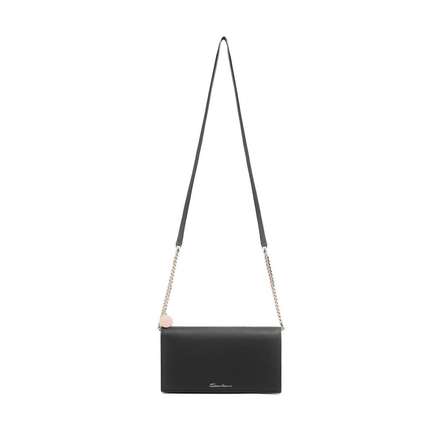 Black leather crossbody bag - 2
