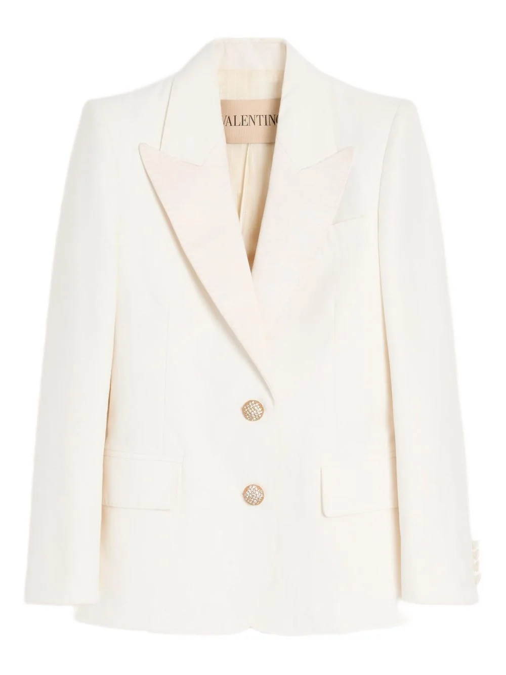 Diagonal linen blazer - 1