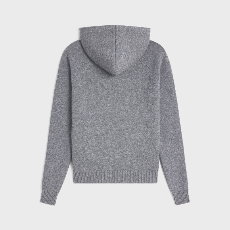 CELINE triomphe hooded sweater in cashmere wool outlook