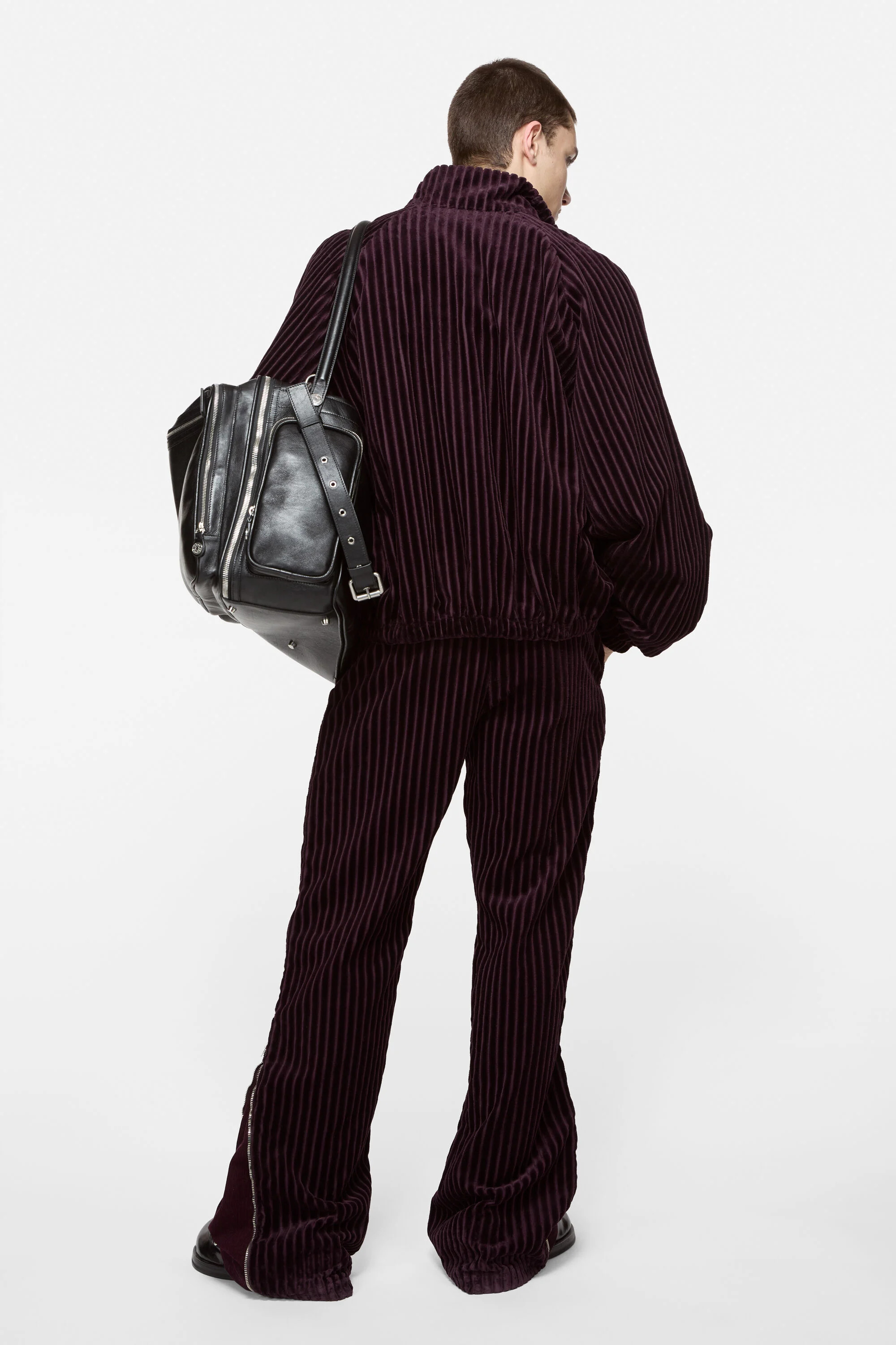 Corduroy jacket - Burgundy - 3