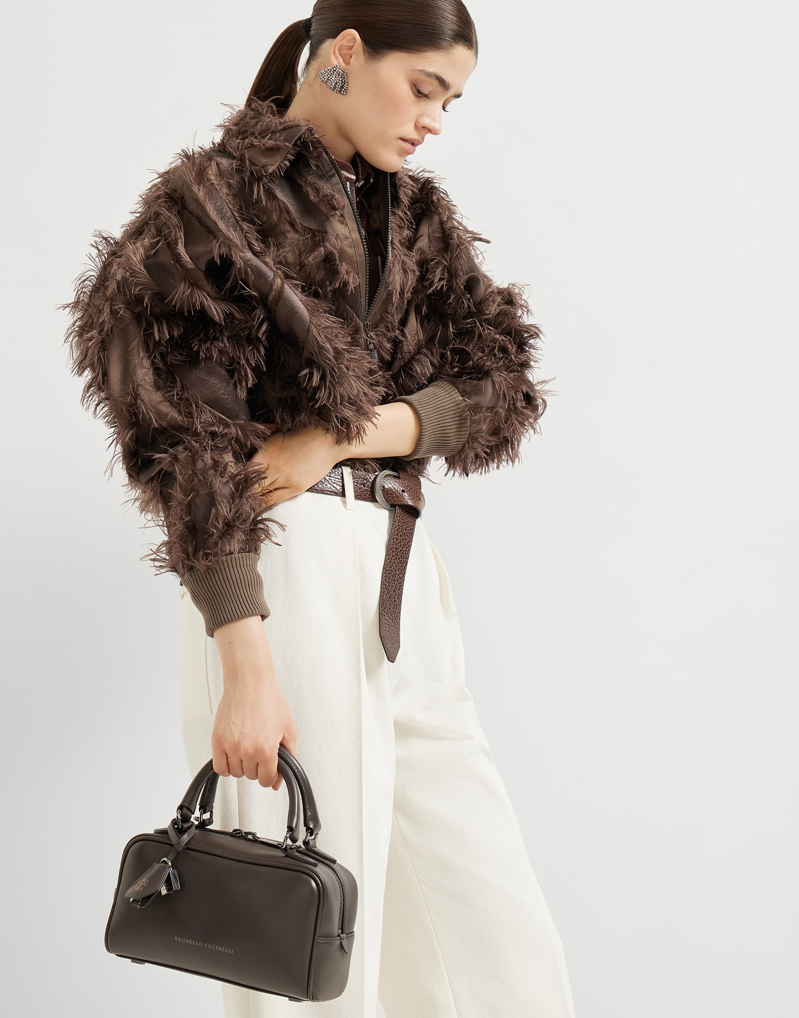 Explorer small Boston bag in glossy nappa leather - 4