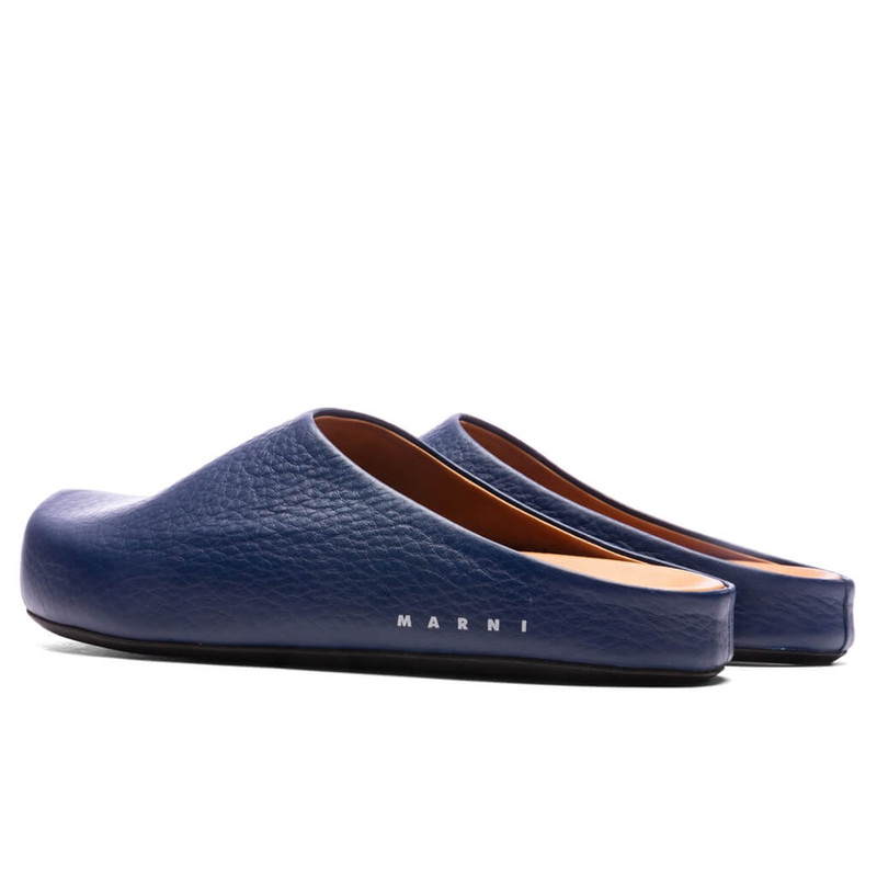 LEATHER FUSSBETT SABOT - DUSTY BLUE 4