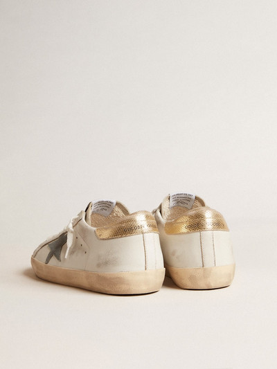 Golden Goose Super-Star with suede star and platinum snake-print leather heel tab outlook