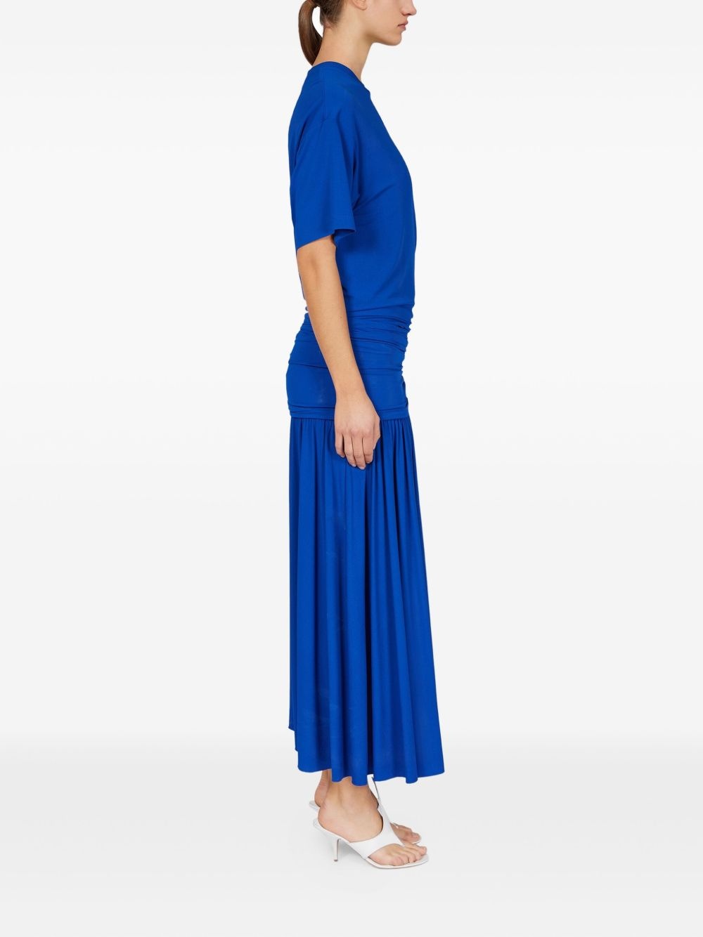 gathered-waist maxi dress - 3