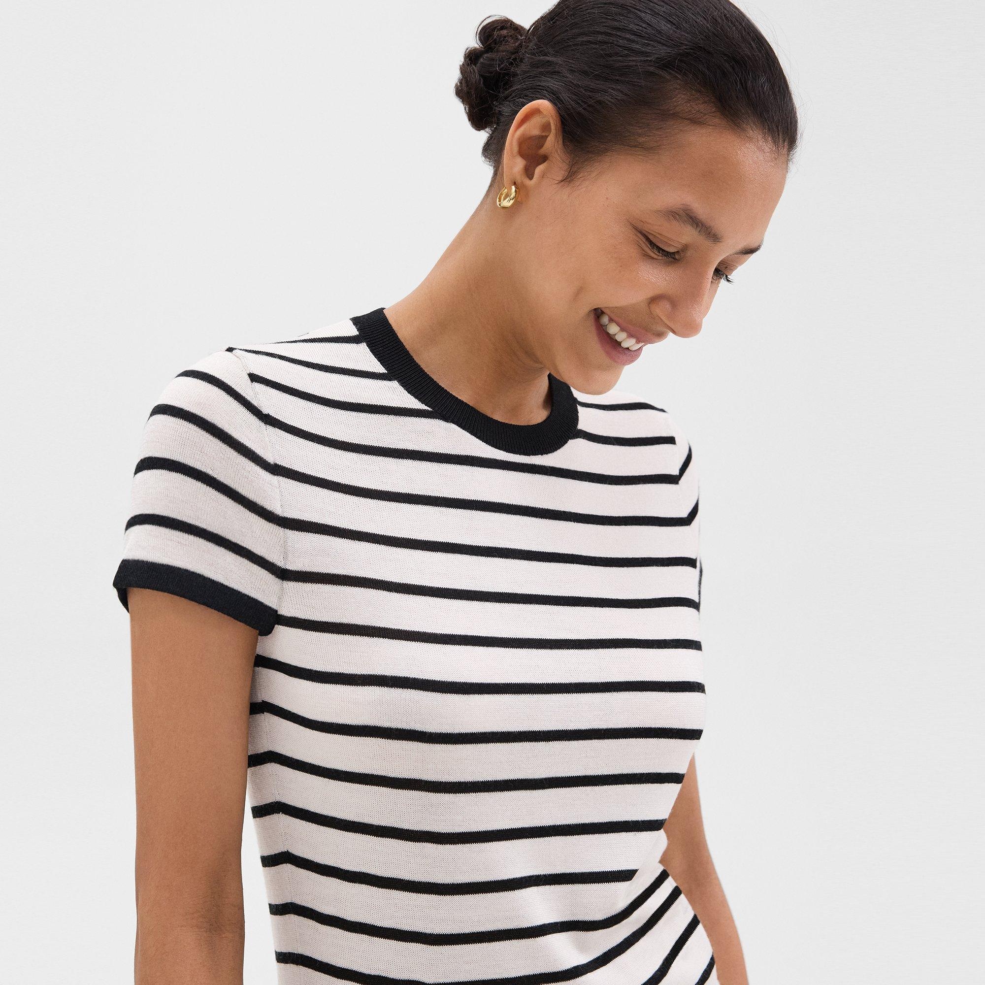 Slim Tee in Wool-Viscose - 5