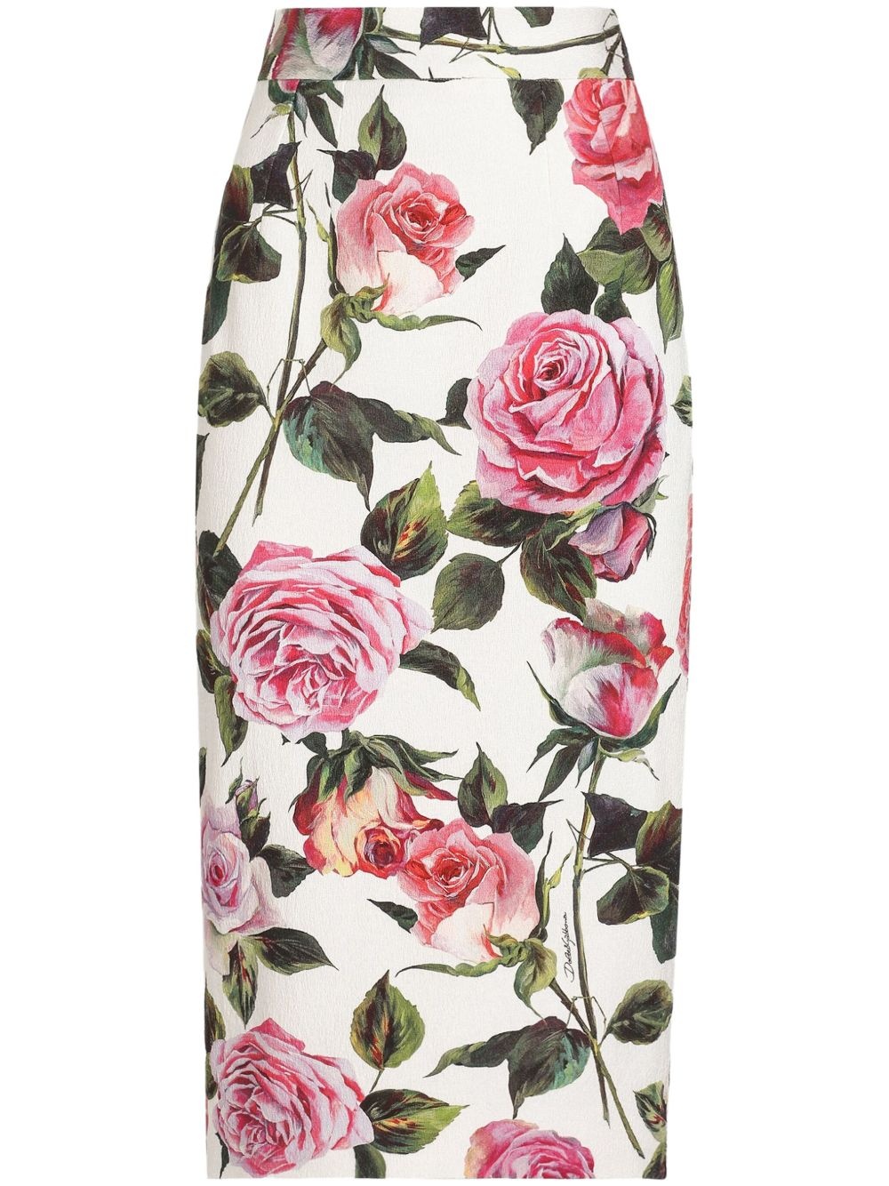 floral-print midi skirt - 1