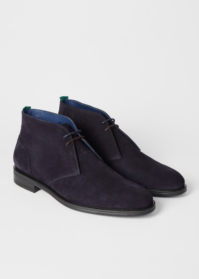 Paul Smith Navy 'Drummond' Suede Boots outlook