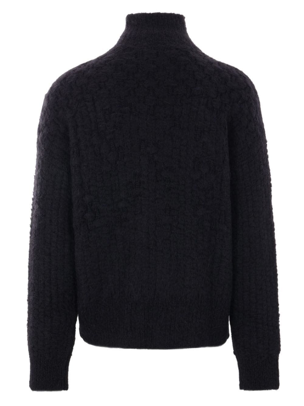 basket weave-knit cardigan - 2