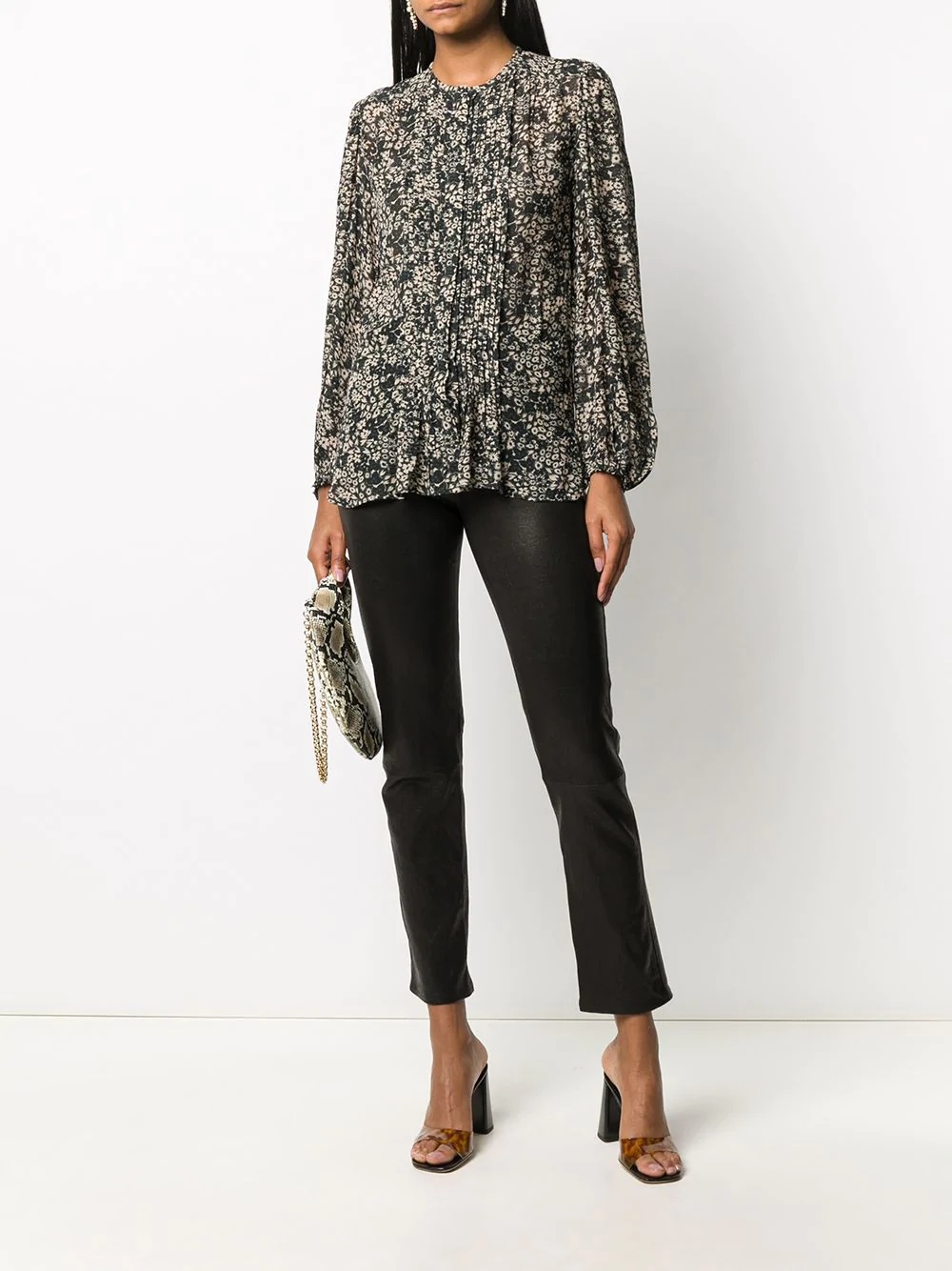 floral-print blouse - 2