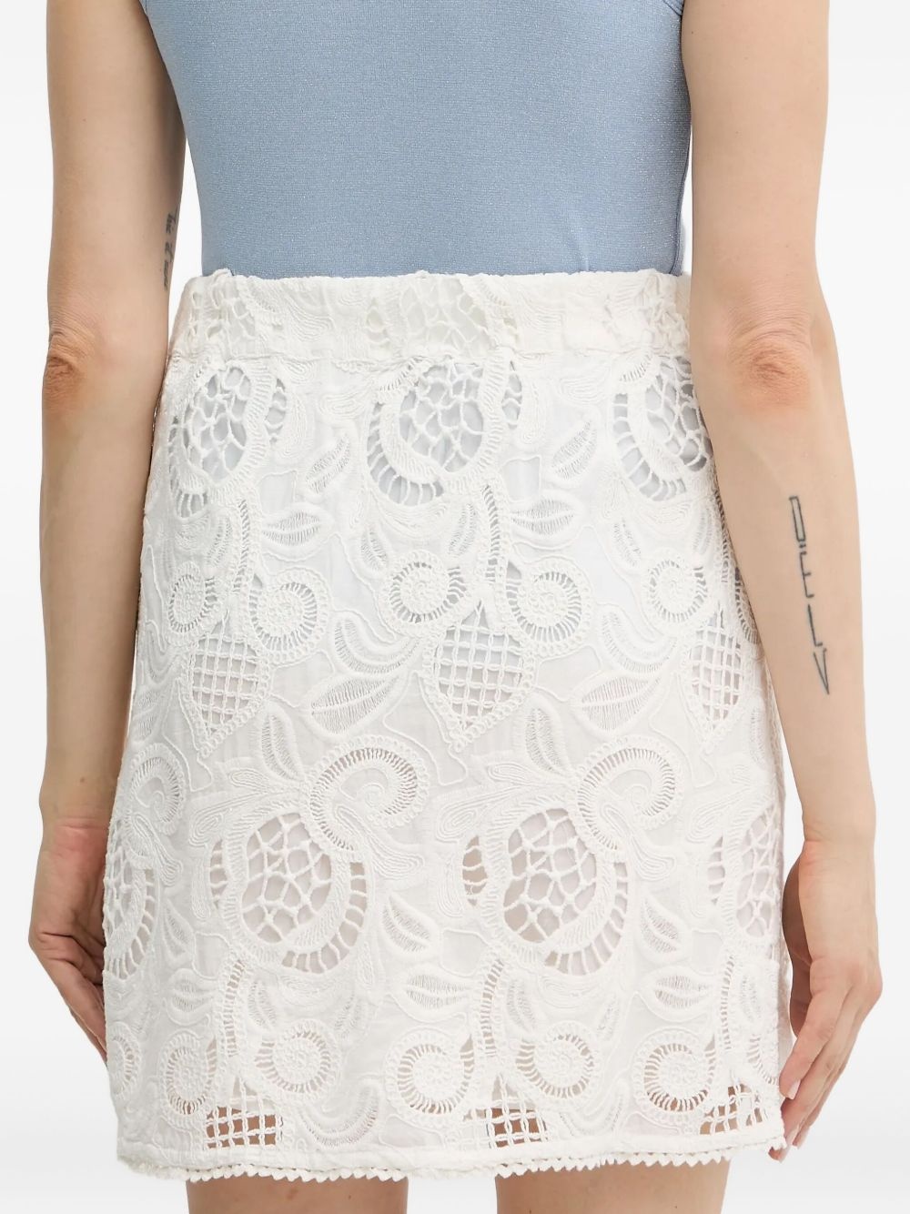 embroidered mini skirt - 4