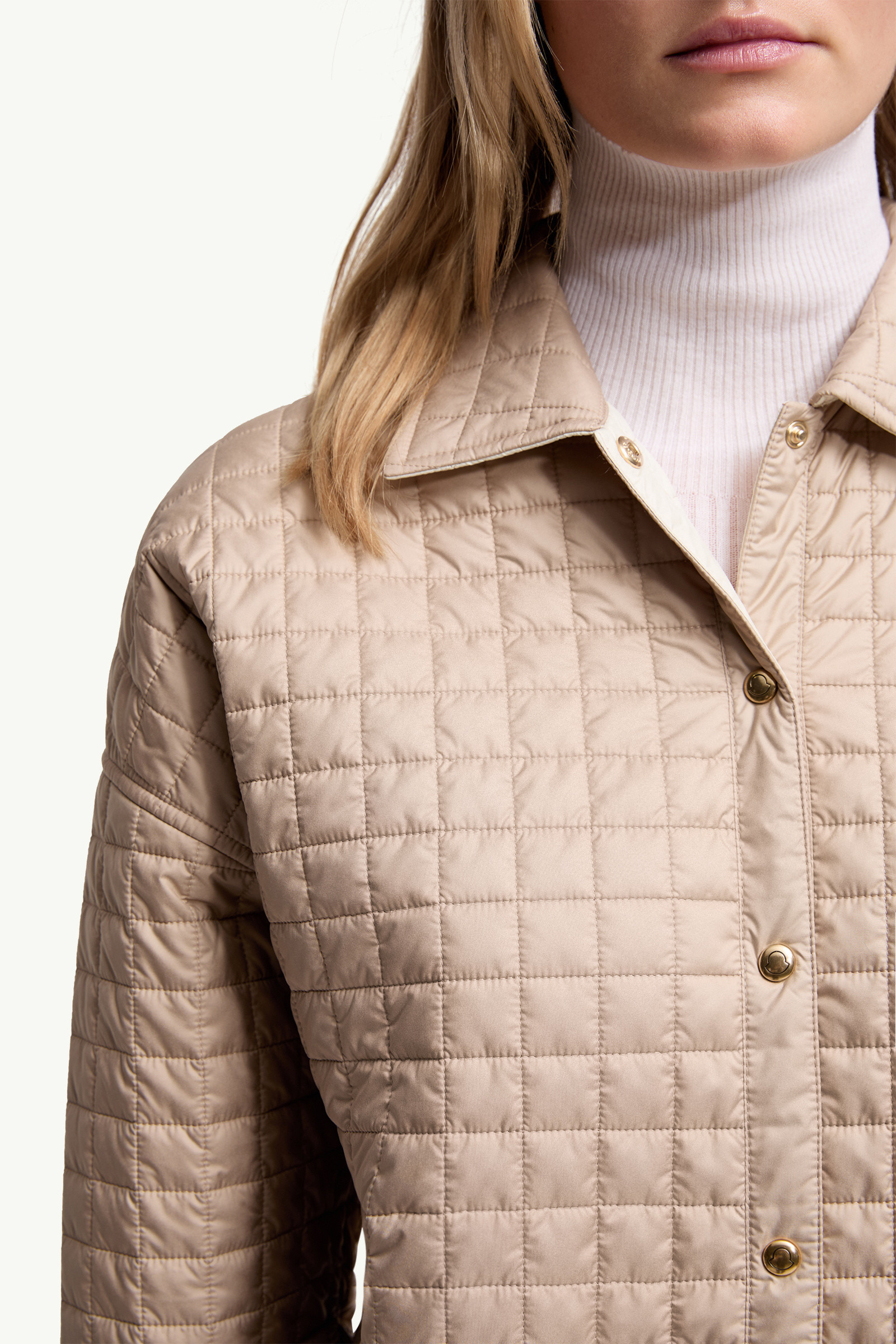 Square-Quilted Reversible Padded Shirt - 9
