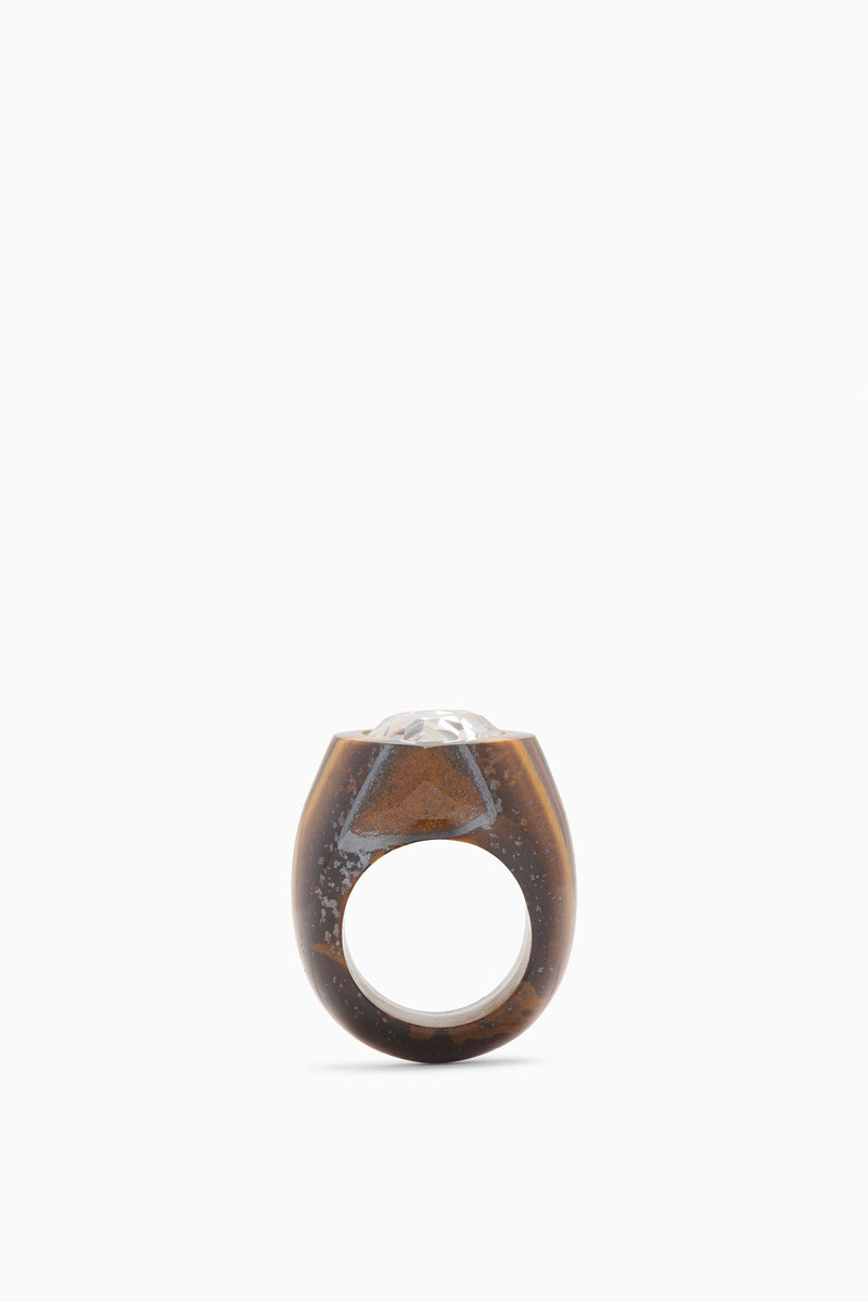 Crystal Pear Signet Ring 5