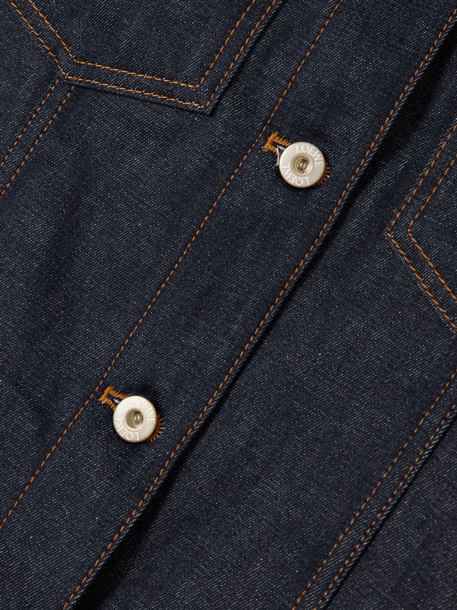 Anagram appliquéd denim jacket Blue - 5
