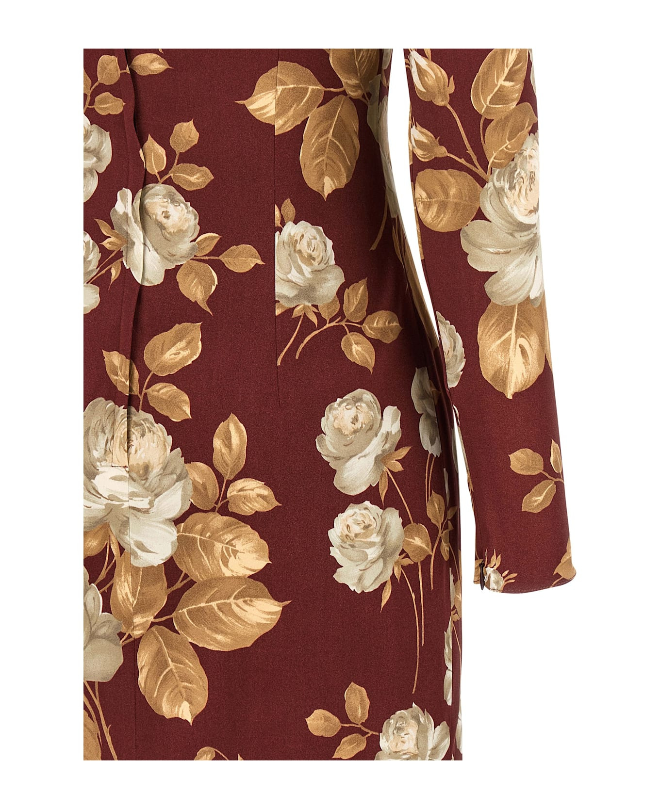 Rose Print Dress - 4