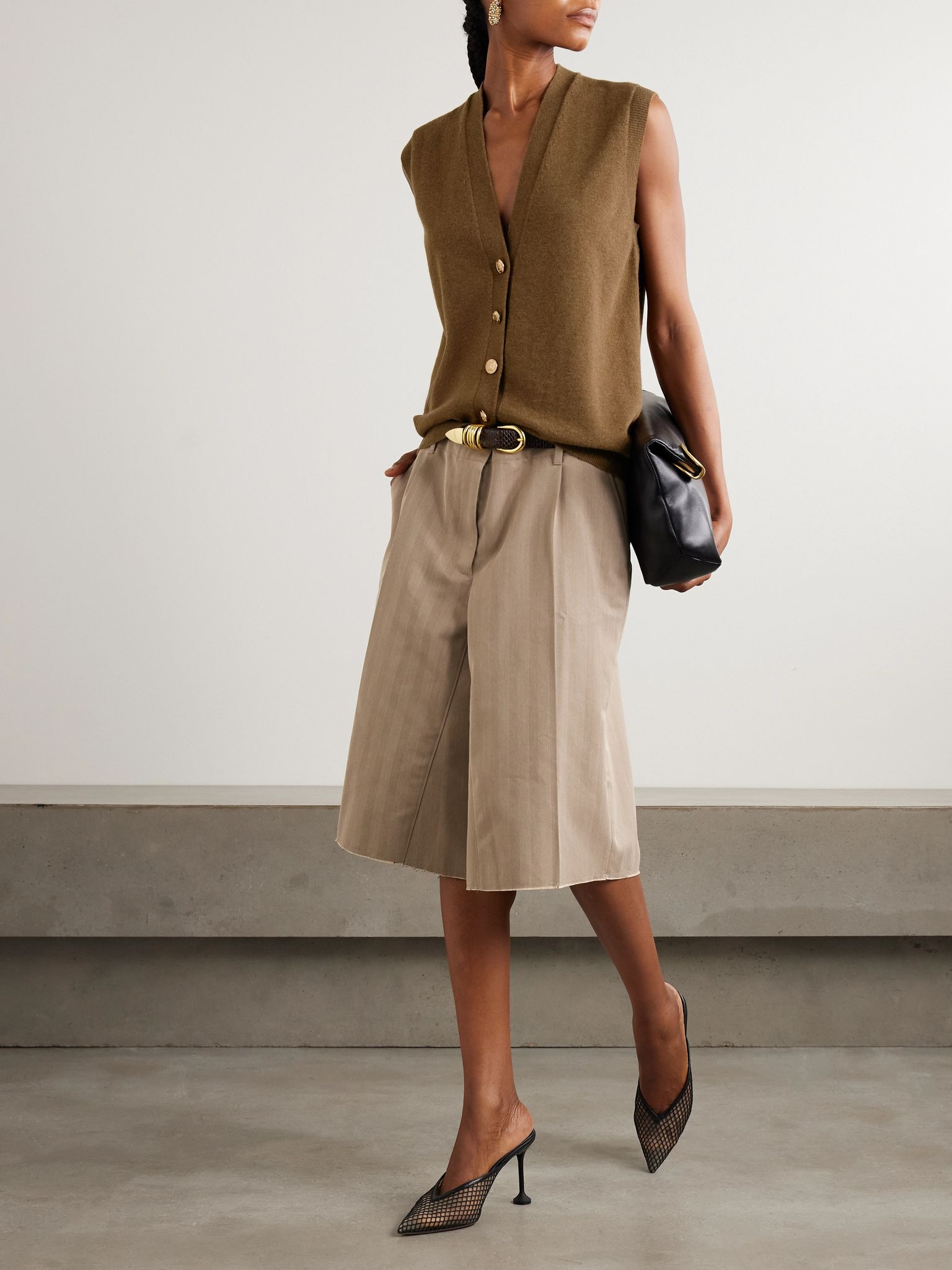 Highland wool and cashmere-blend vest Brown - 2