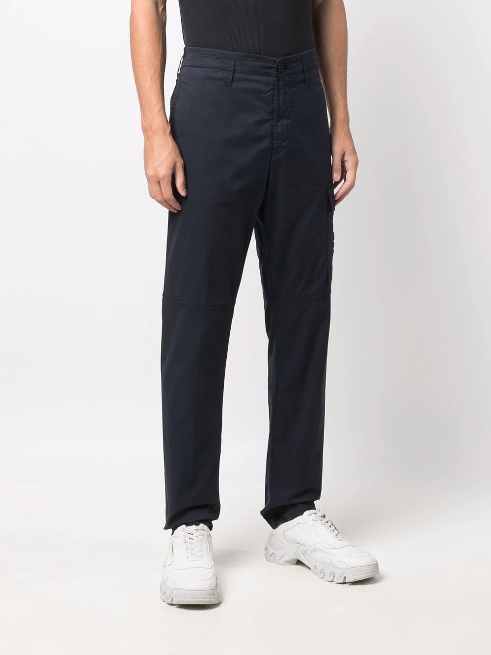 logo patch cargo trousers - 3