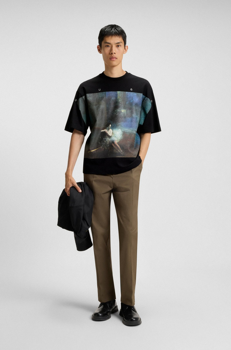 HUGO HUGO X APOH OVERSIZE-FIT COTTON T-SHIRT WITH BALLERINA ARTWORK outlook