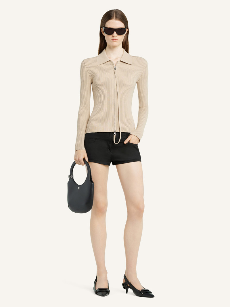 courrèges KNITTED ZIPPED CARDIGAN outlook