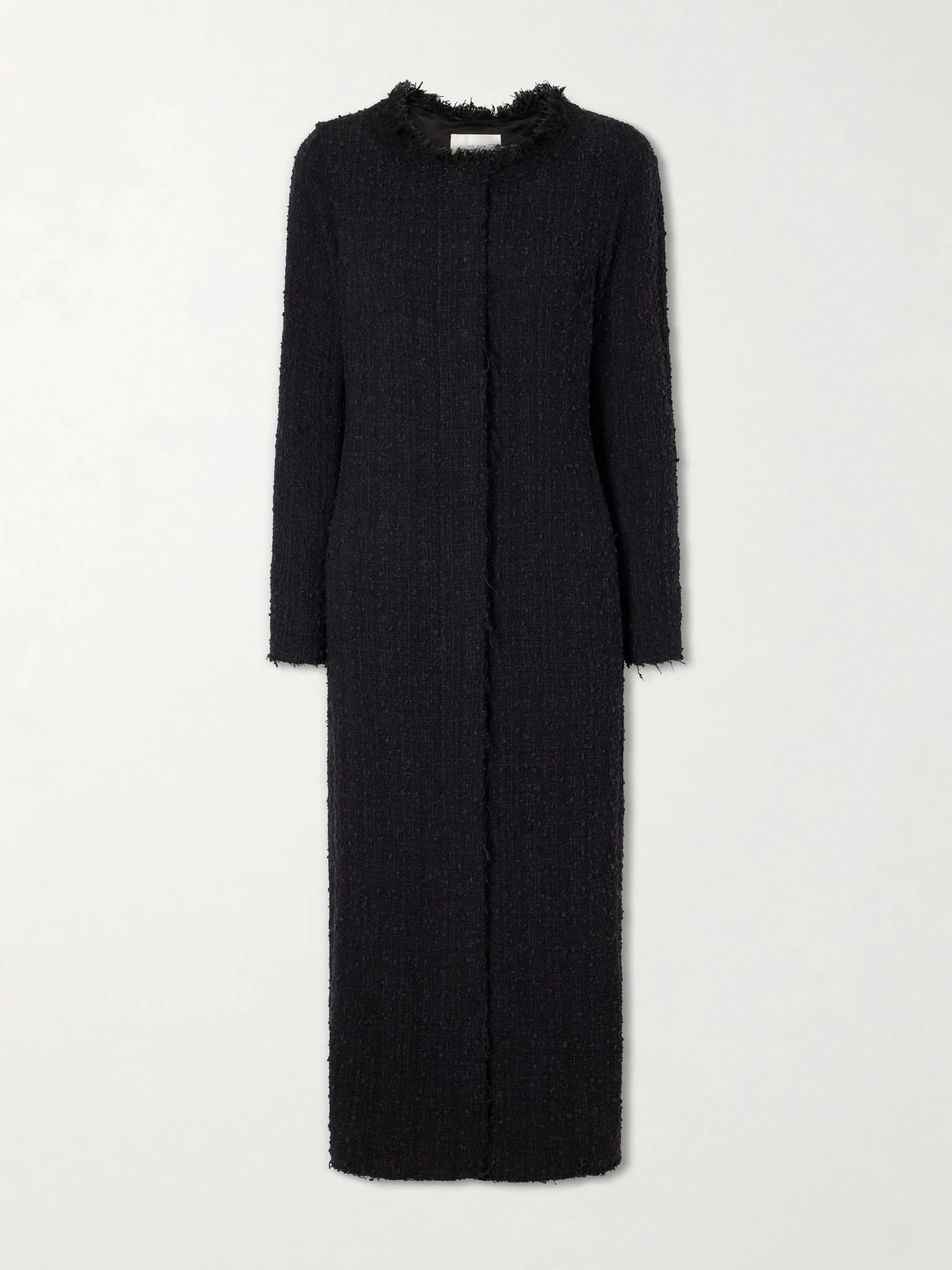 Carlina cotton-blend bouclé coat Navy - 1