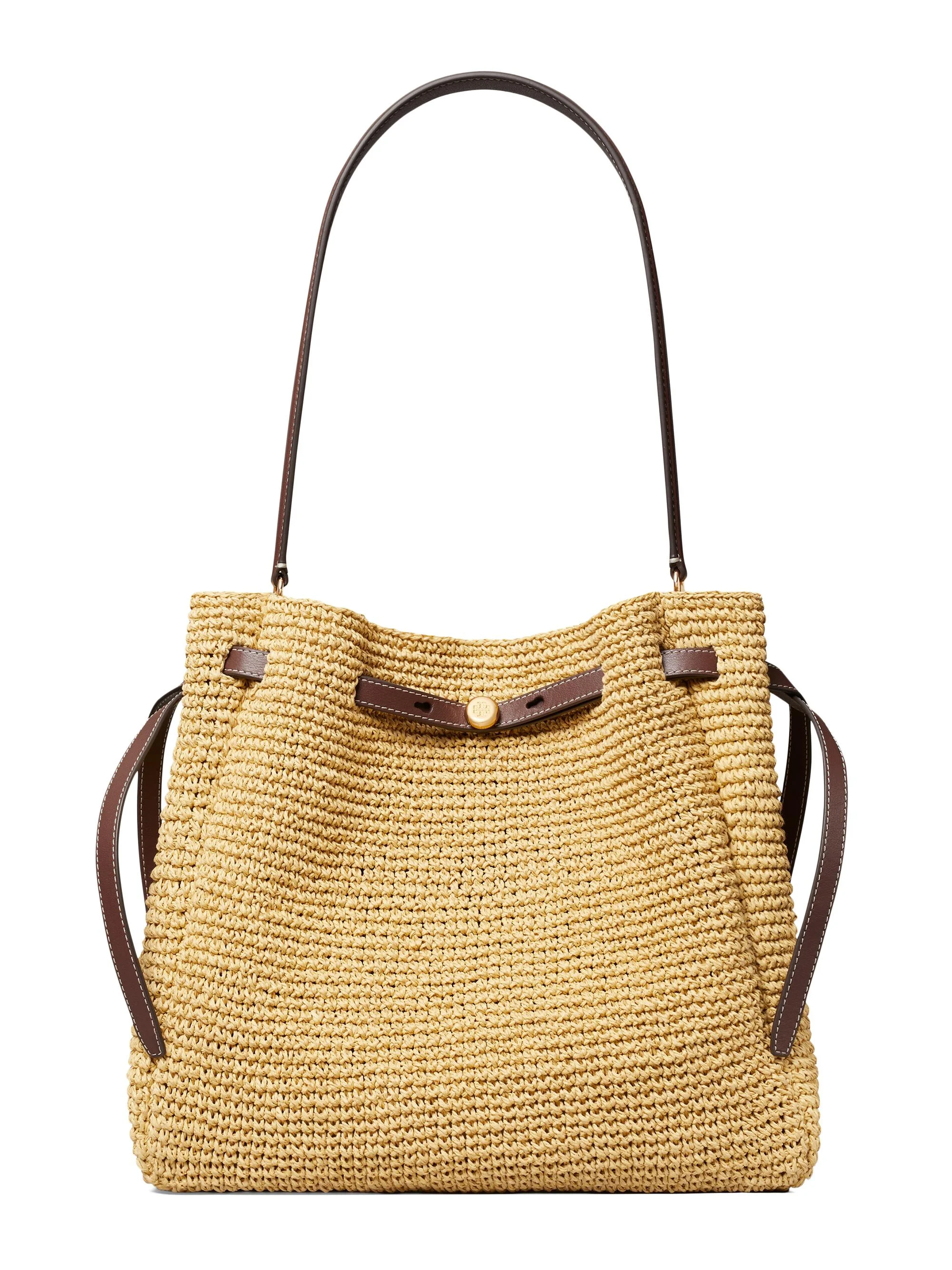 Women's Romy Large Straw Bucket Bag - Natural - 1