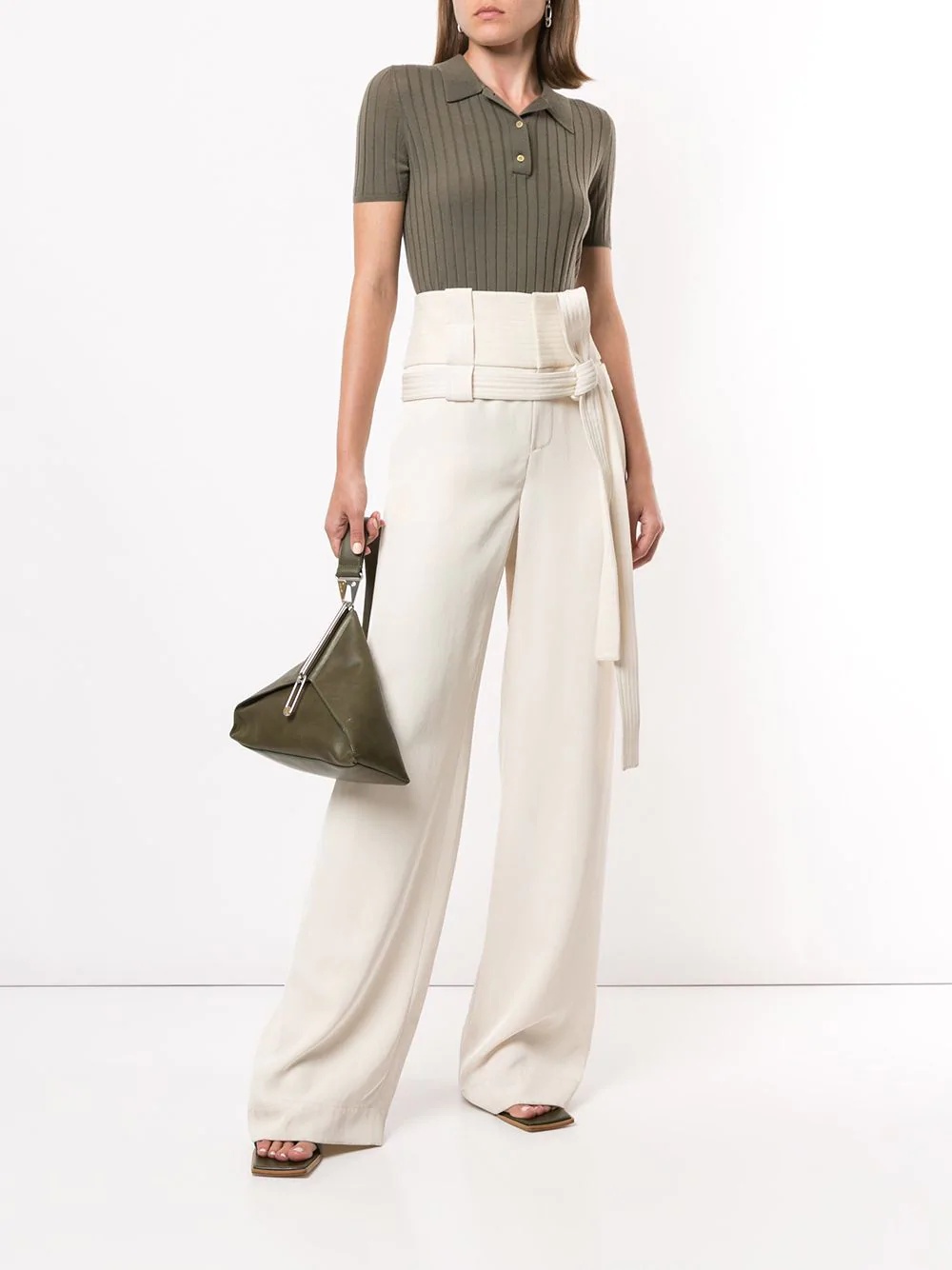 waist-tied tailored trousers - 2