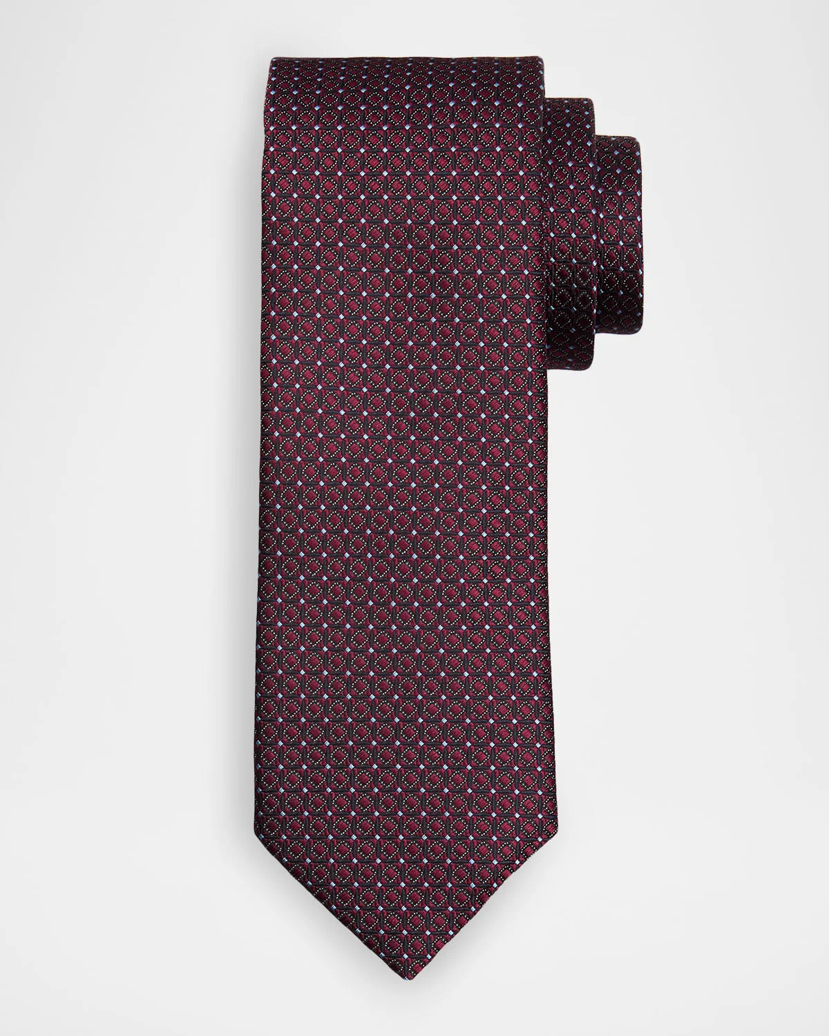 Men's Micro-Box Silk Jacquard Tie - 1