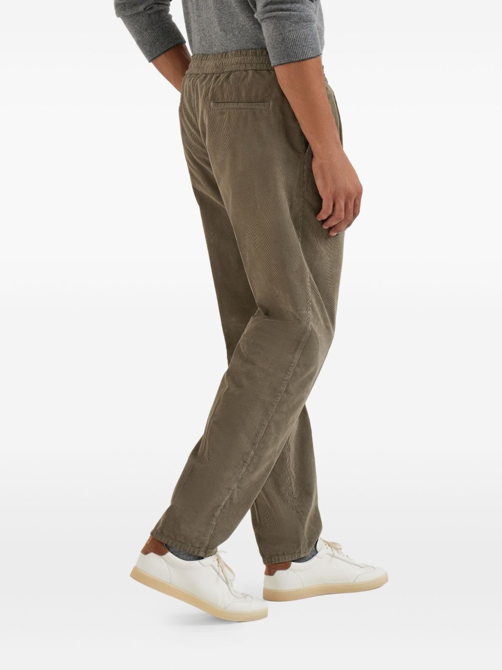 cotton straight-leg trousers - 4