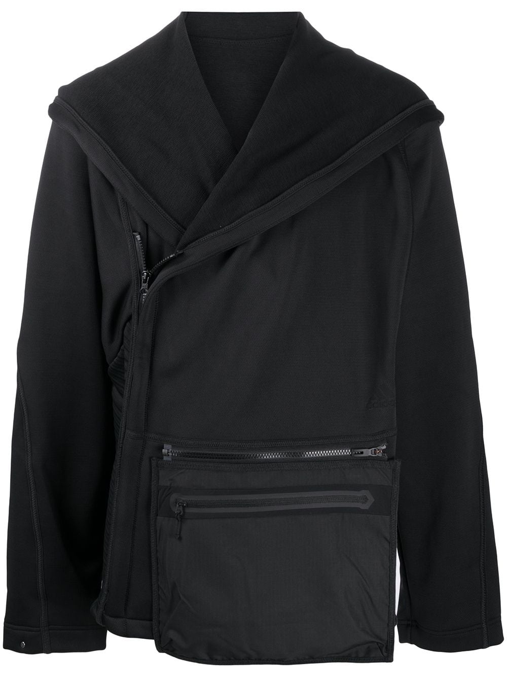 hooded zip-pocket jacket - 1