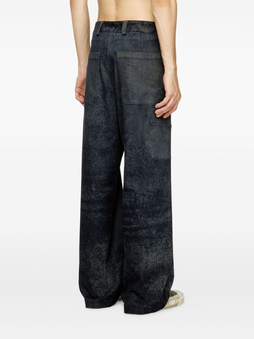 paint-splatter utility-pocket trousers - 4