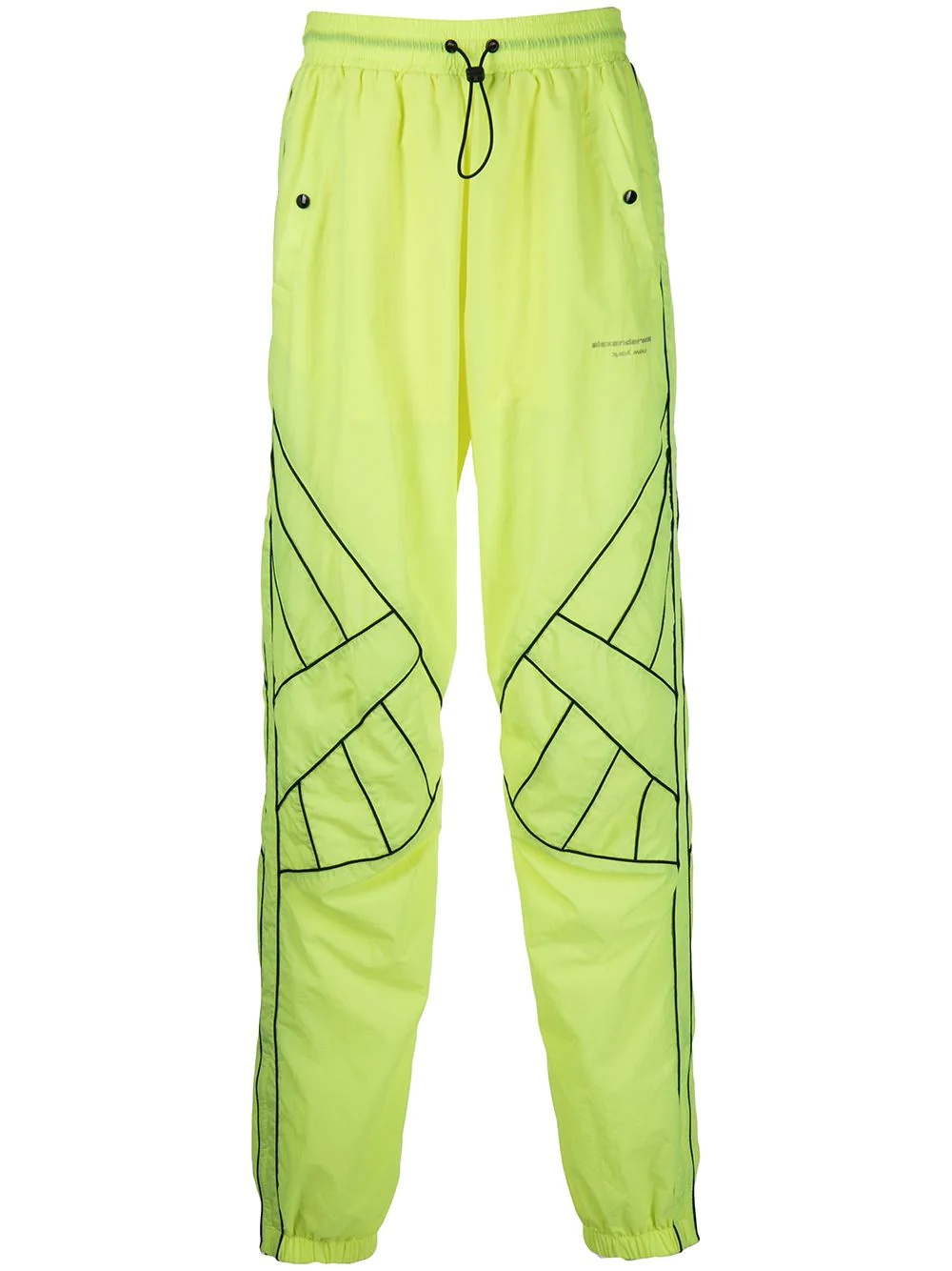 pipe-trim drawcord track pants - 1