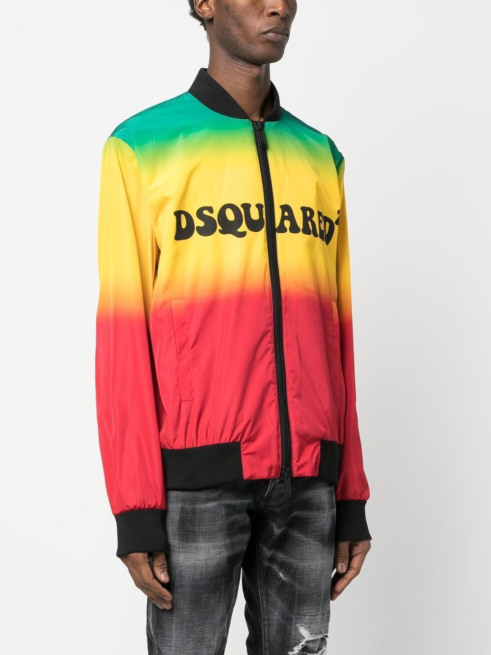 logo-print zip-up jacket - 3