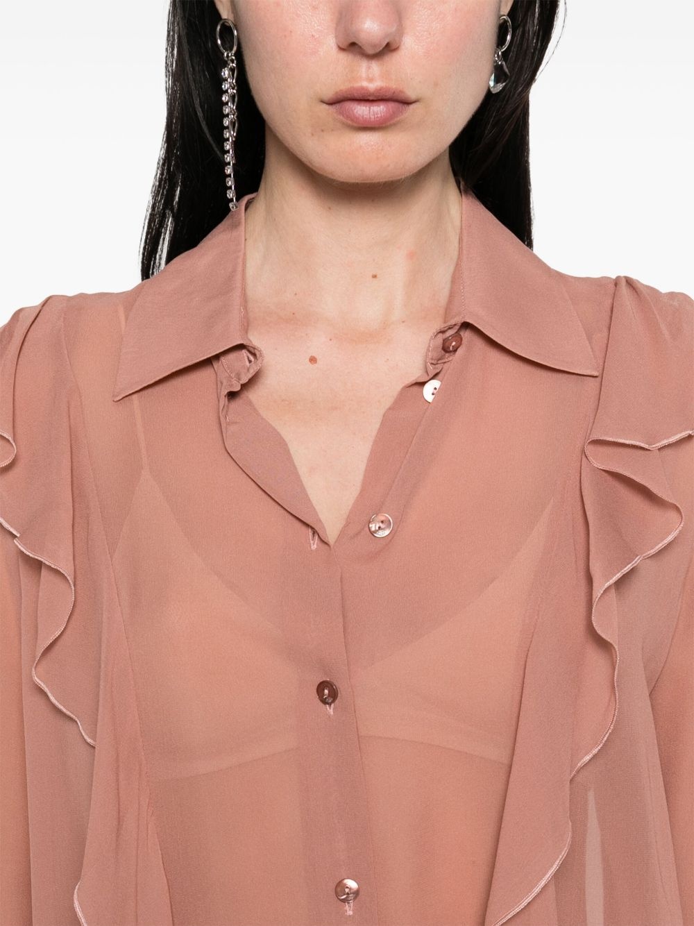 ruffled silk shirt - 5
