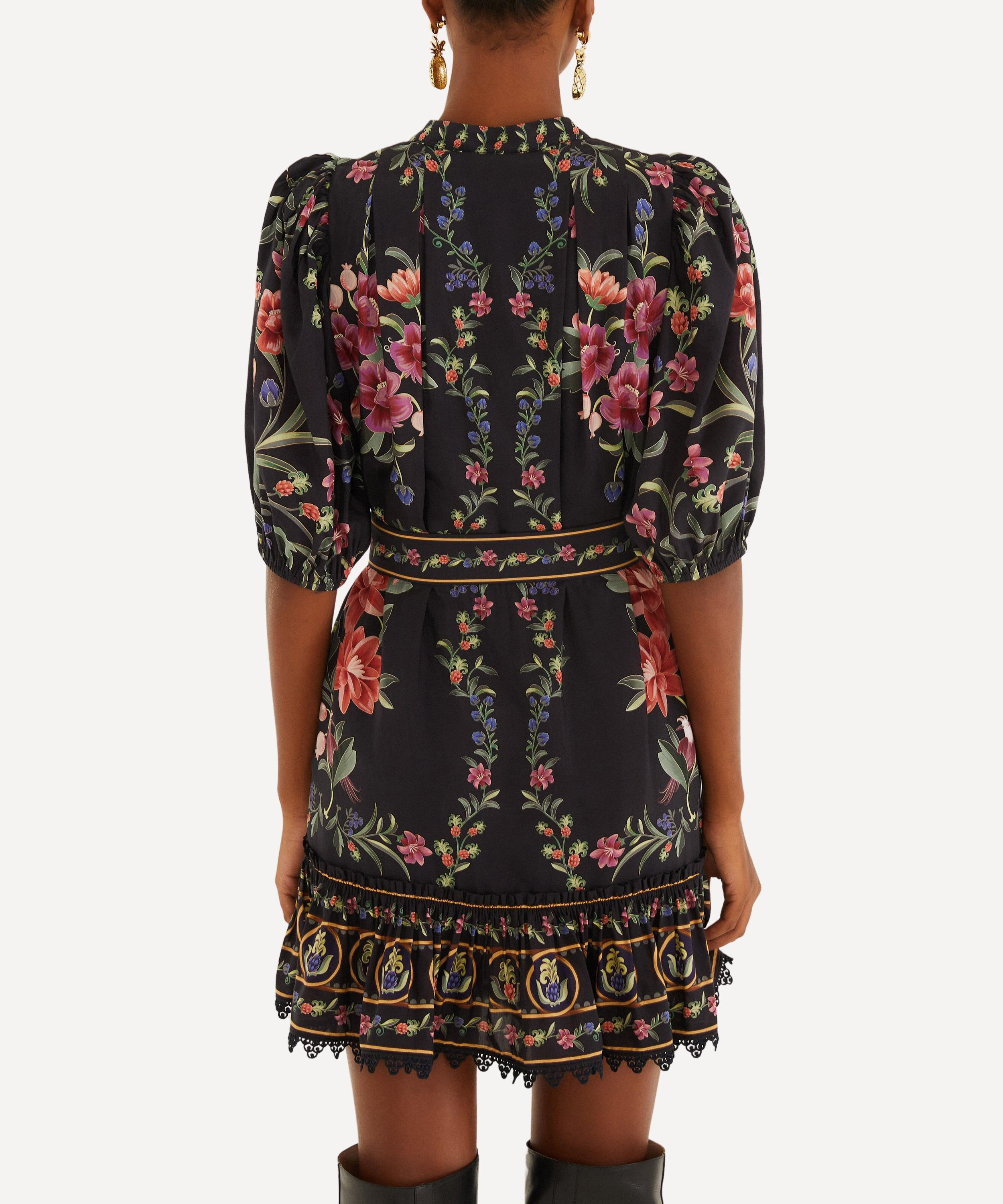 Black Belle Garden Lace Belted Mini Dress - 2
