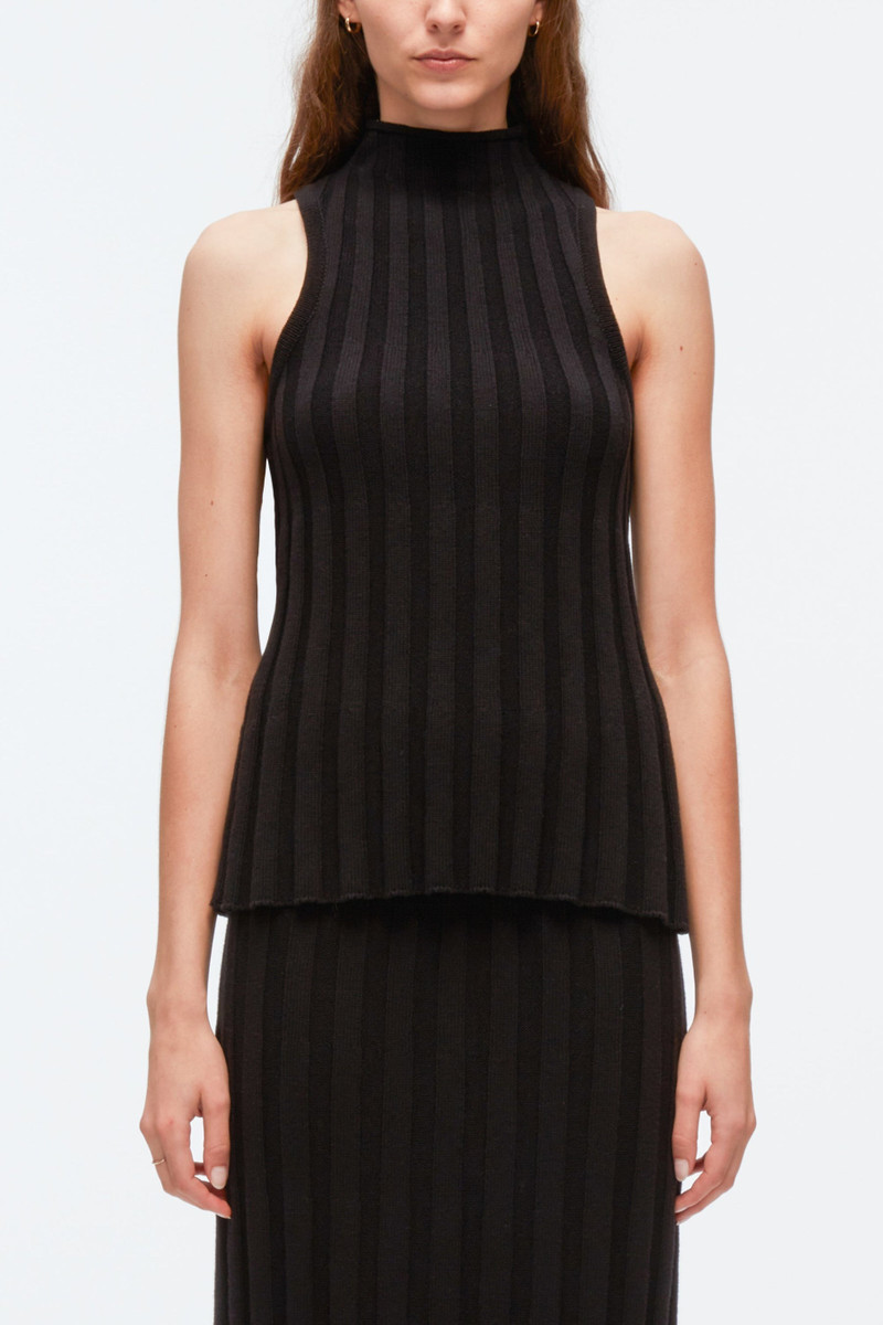 3.1 Phillip Lim Traveling Rib Knit Mockneck Sleeveless Tank outlook