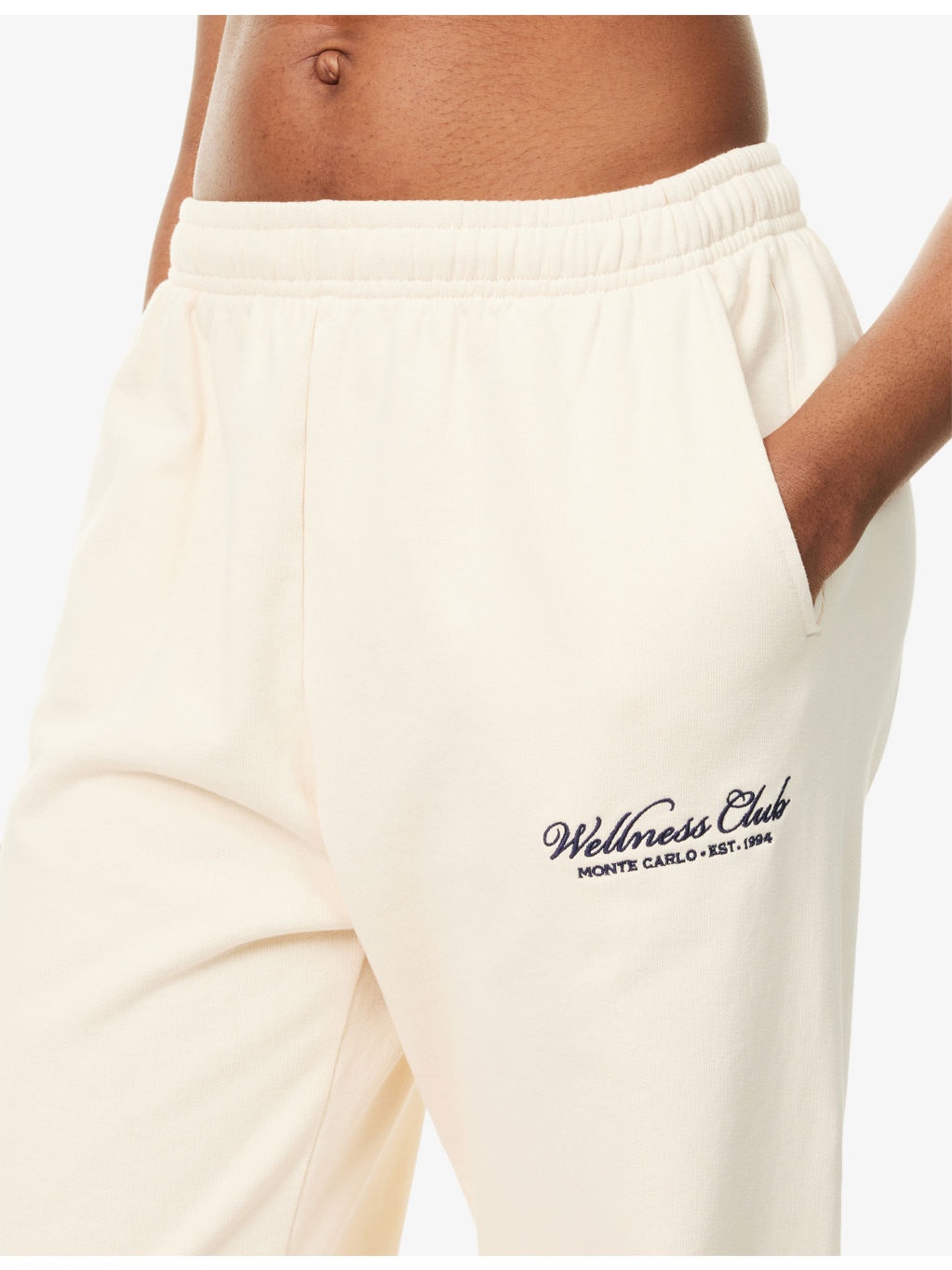 Wellness Club Embroidered Cotton-Jersey Jogging Bottoms - 5