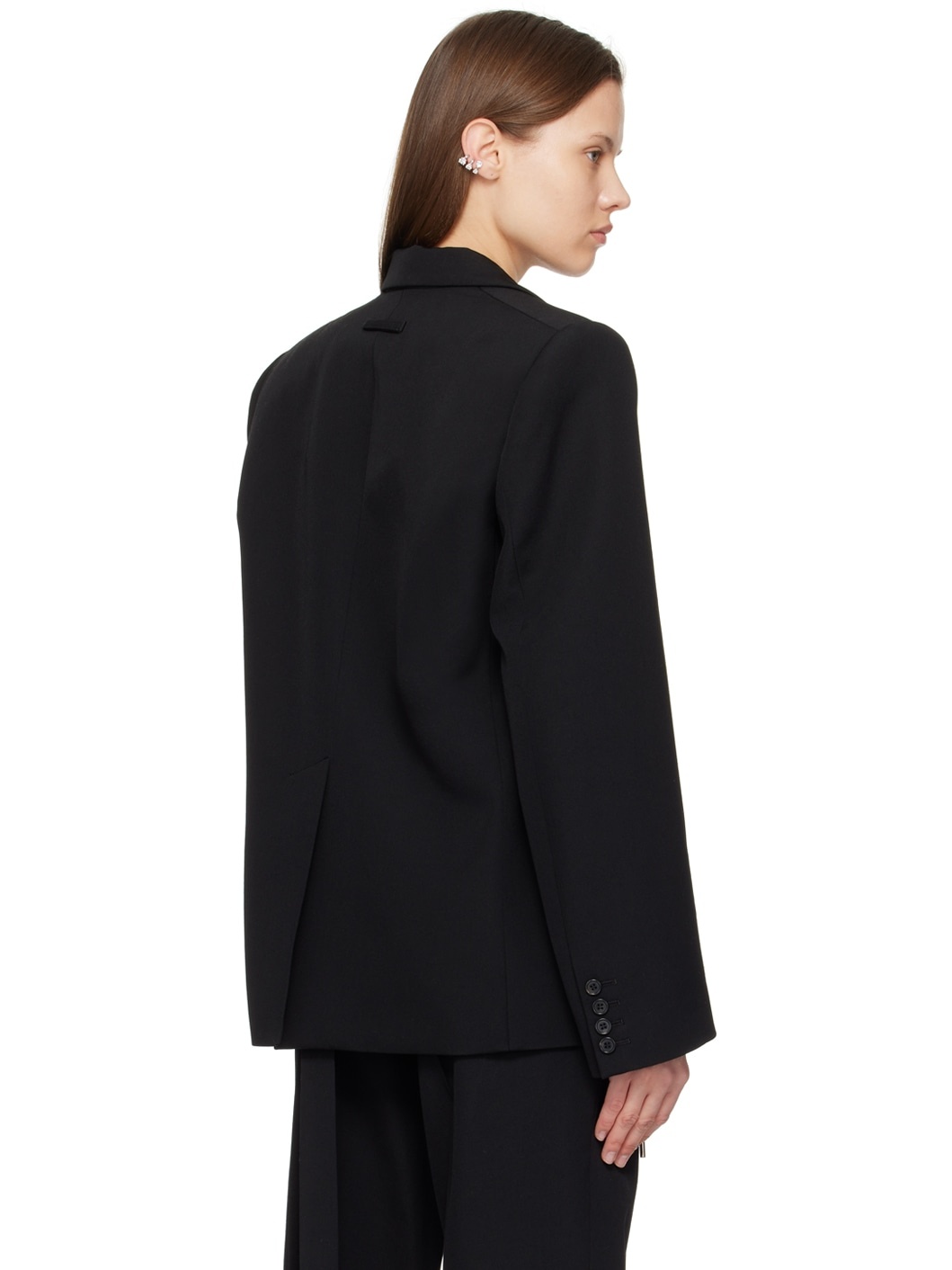 Black Corseted Blazer - 3