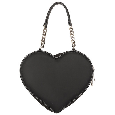 FENG CHEN WANG Large Heart Shaped Bag in Black outlook
