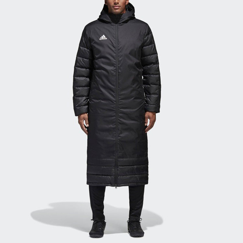adidas Soccer/Football Training Sports protection against cold Stay Warm hooded Down Jacket Black BQ 3