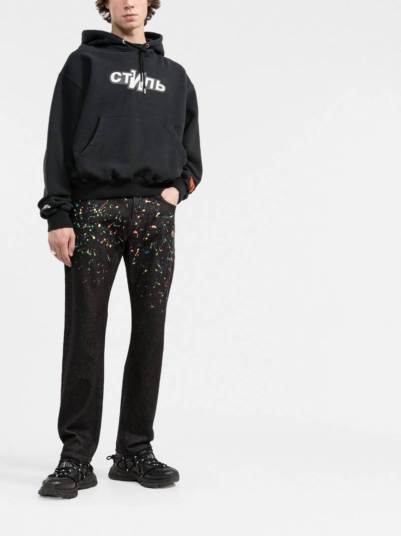 Marcelo Burlon County Of Milan paint-splatter straight-leg jeans outlook