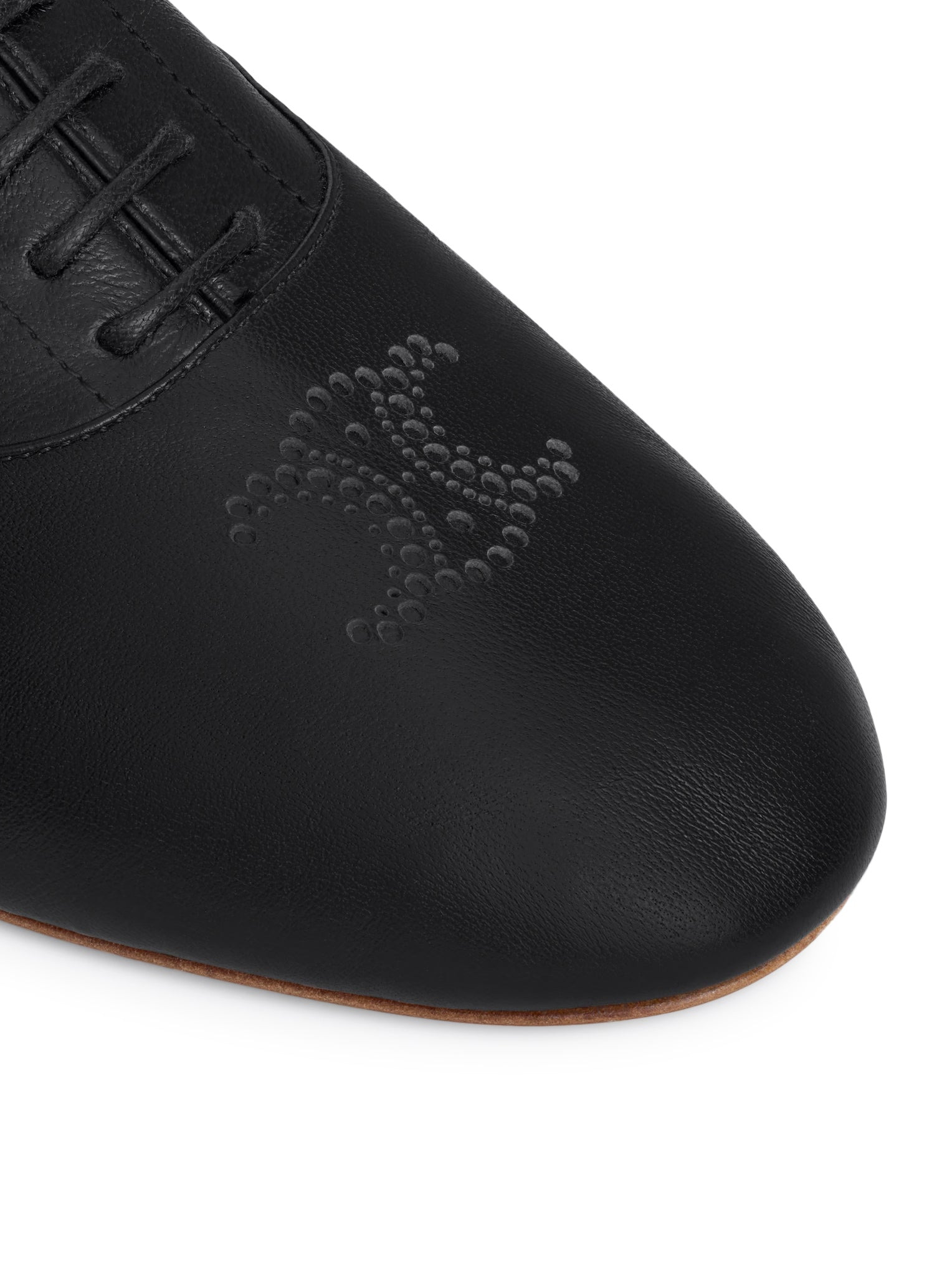 LISE WITH PERFORATED DETAIL TRIOMPHE RICHELIEU IN LEATHER - 4