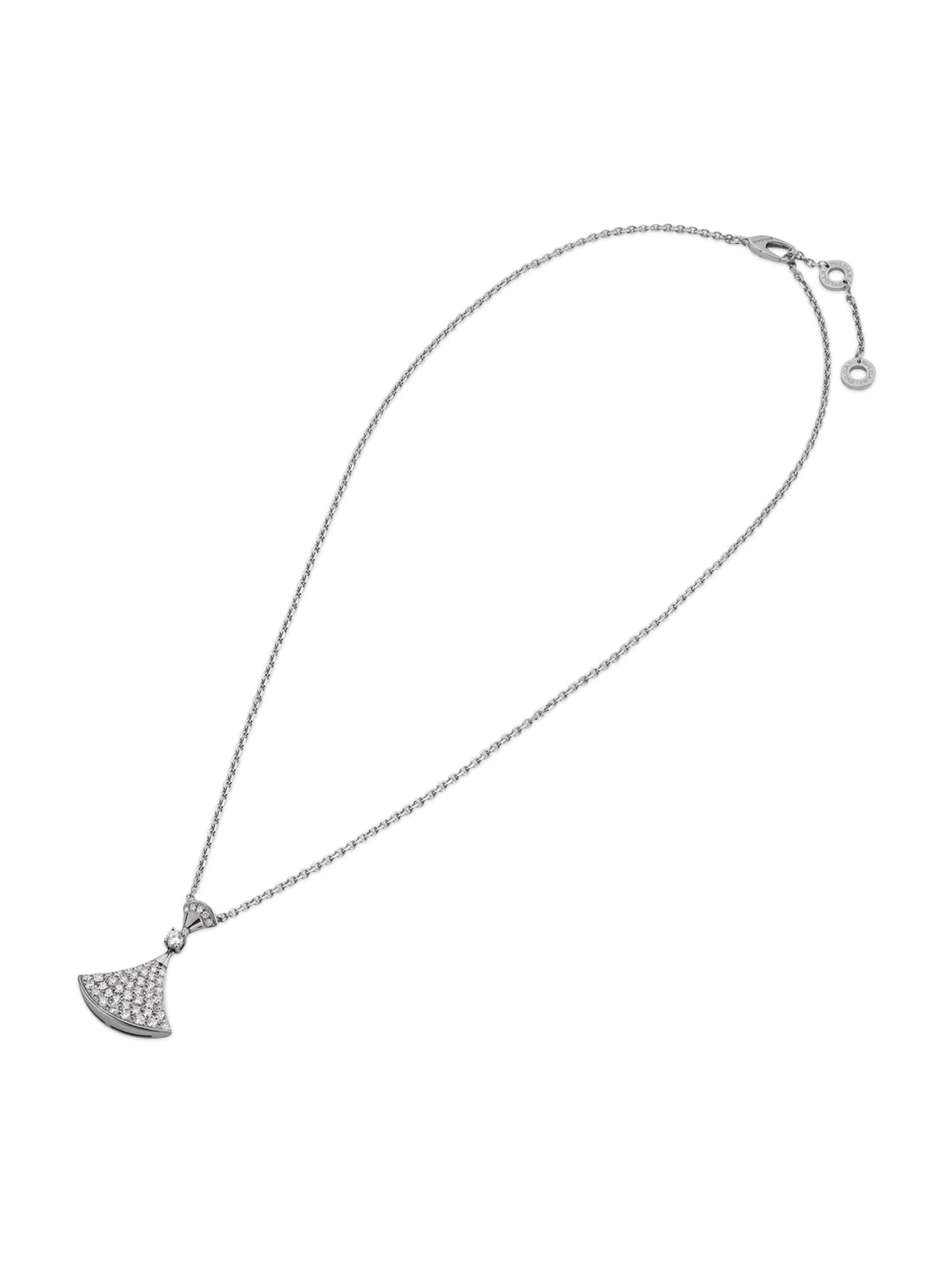 Women's Divina 18K White Gold & Pavé Diamond Pendant Necklace - White Gold - 1