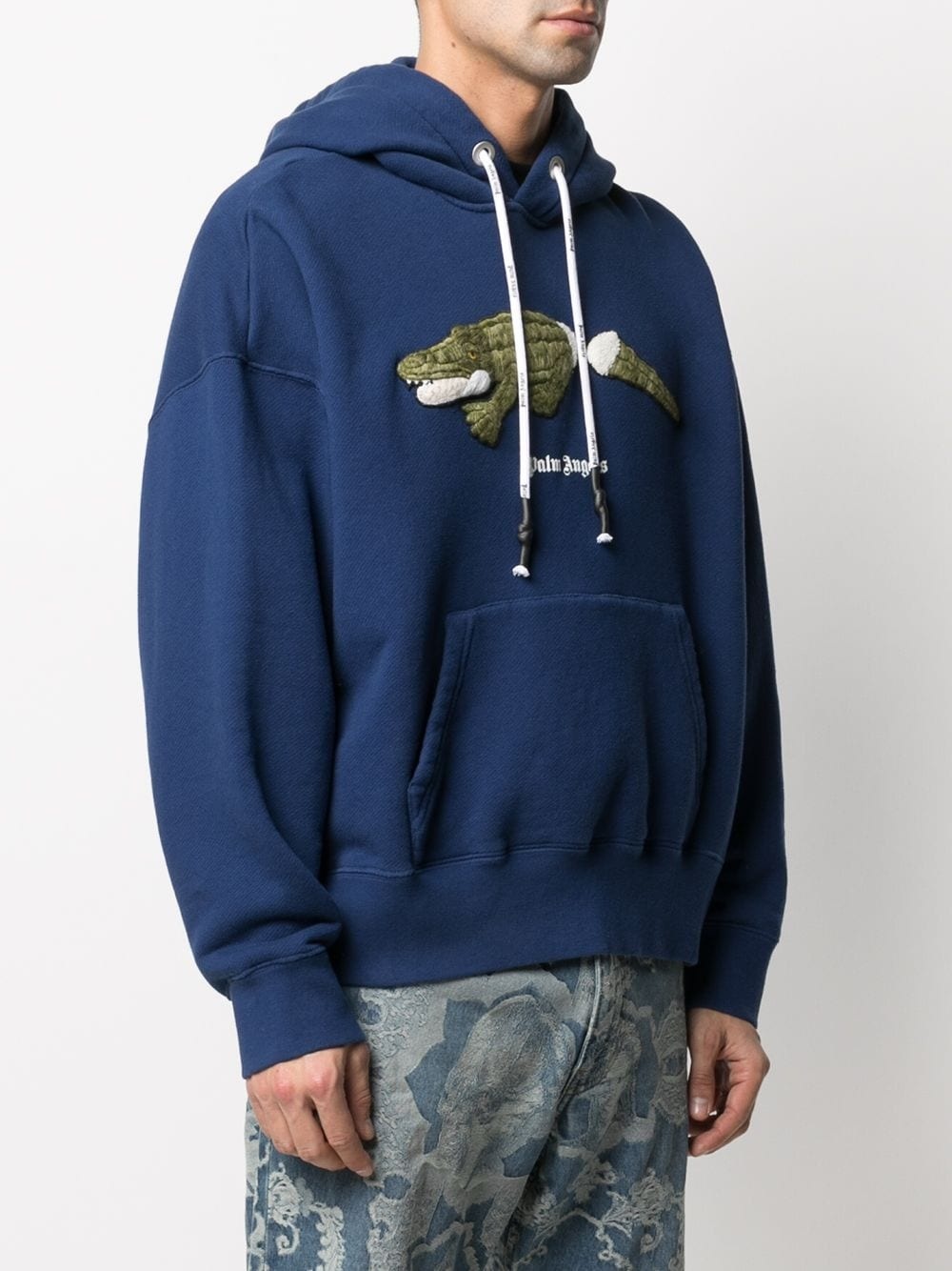 crocodile patch logo hoodie - 3