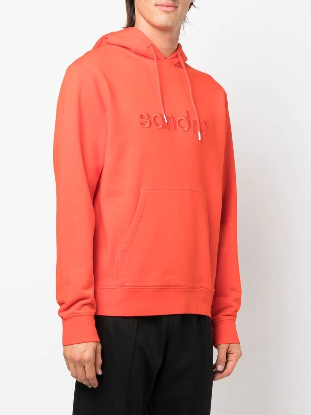 embroidered-logo pullover hoodie - 3