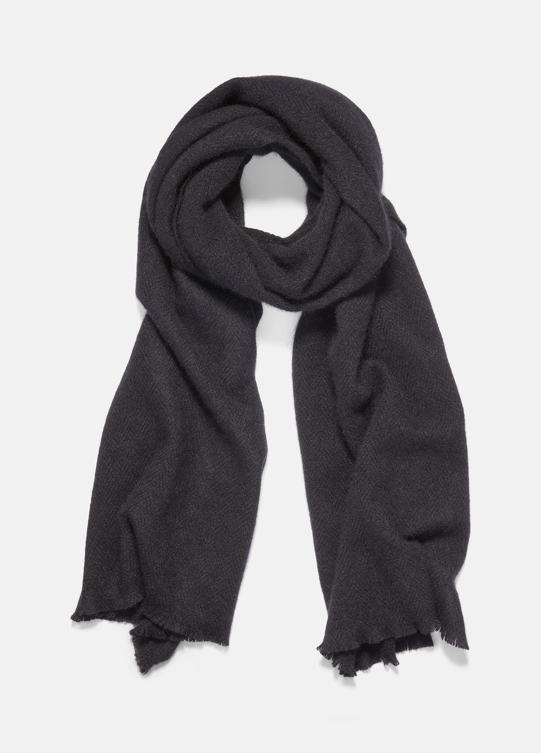 Herringbone Cashmere Scarf - 1