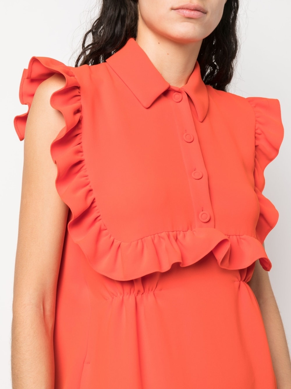 ruffle-detail mini dress - 5